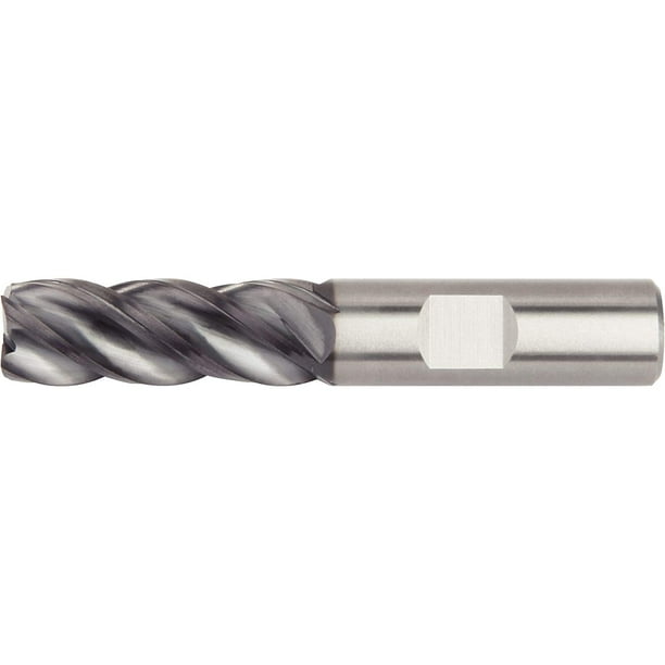 Carbide AlTiN Coating 4FL 0.03 Radius 0.375 Cutting Diameter WIDIA Hanita 4V0510004BT VariMill I 4V05 HP Finishing End Mill RH Cut 0.875 LOC